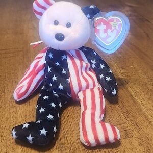 Ty Beanie Babies Spangle The Bear Pink Face Errors RARE Collectible MINT